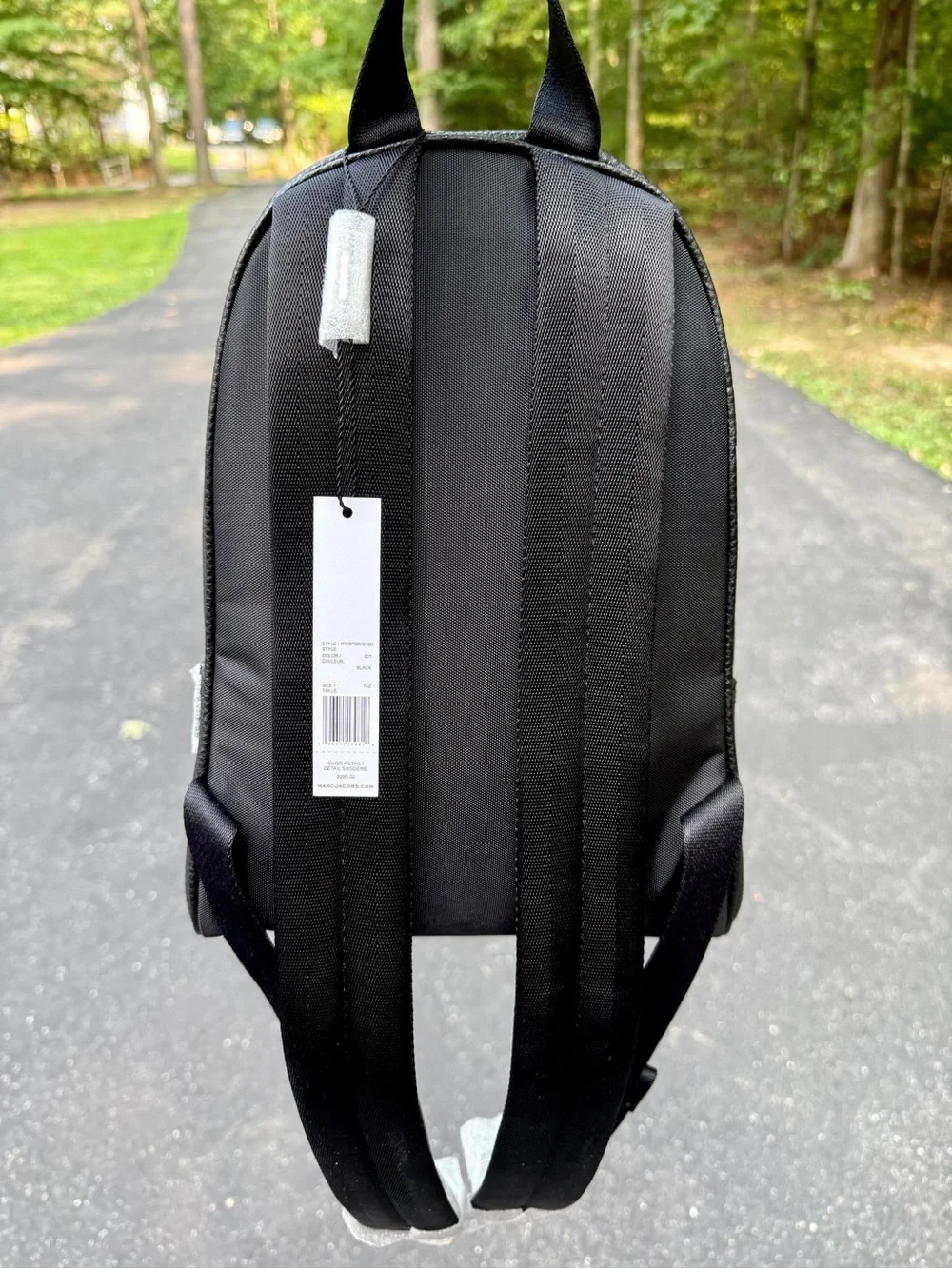 Marc Jacobs Black Pebbled Leather Mini Backpack with Silver Hardware